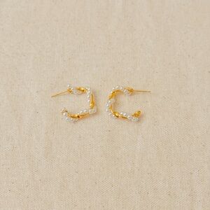 18KGP PEARL EARRINGS